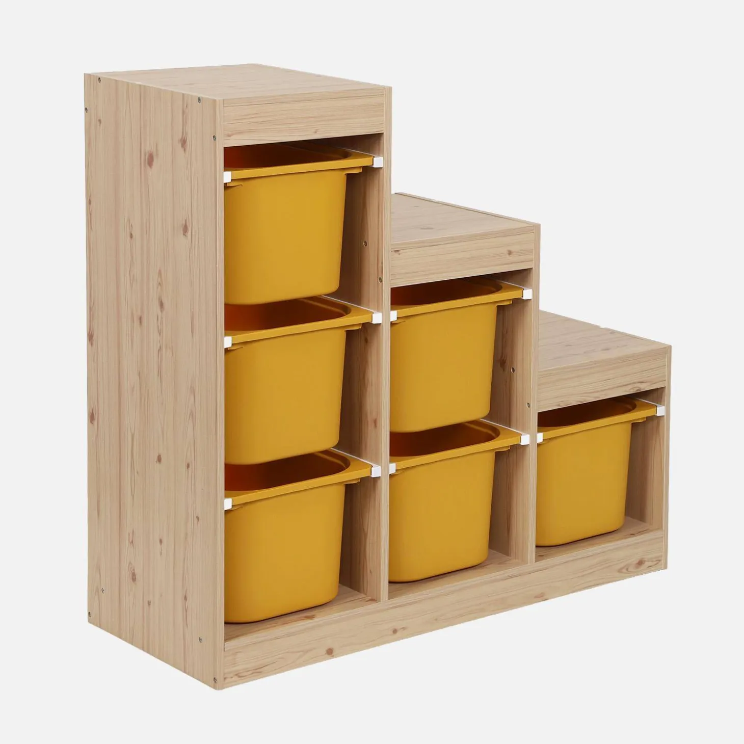 Children's storage unit staircase 6 storage bins