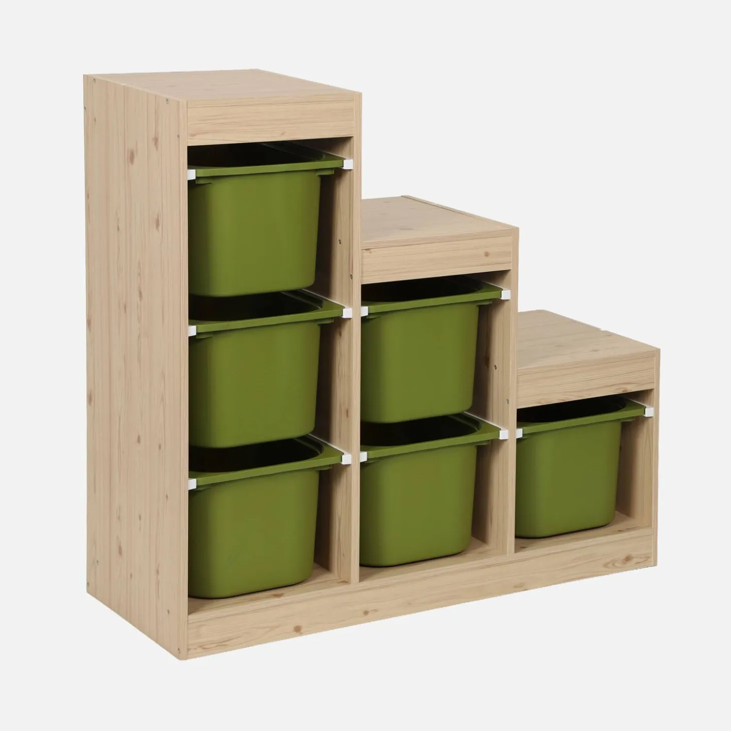 Children's storage unit staircase 6 storage bins