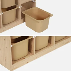 Children's storage unit staircase 6 storage bins