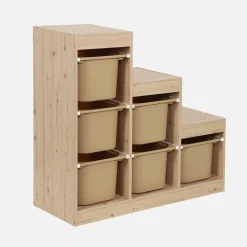 Children's storage unit staircase 6 storage bins