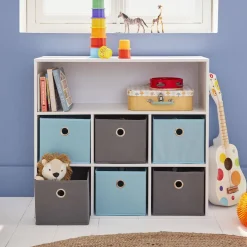 Children's storage unit with 6 baskets