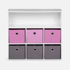 Children's storage unit with 6 baskets