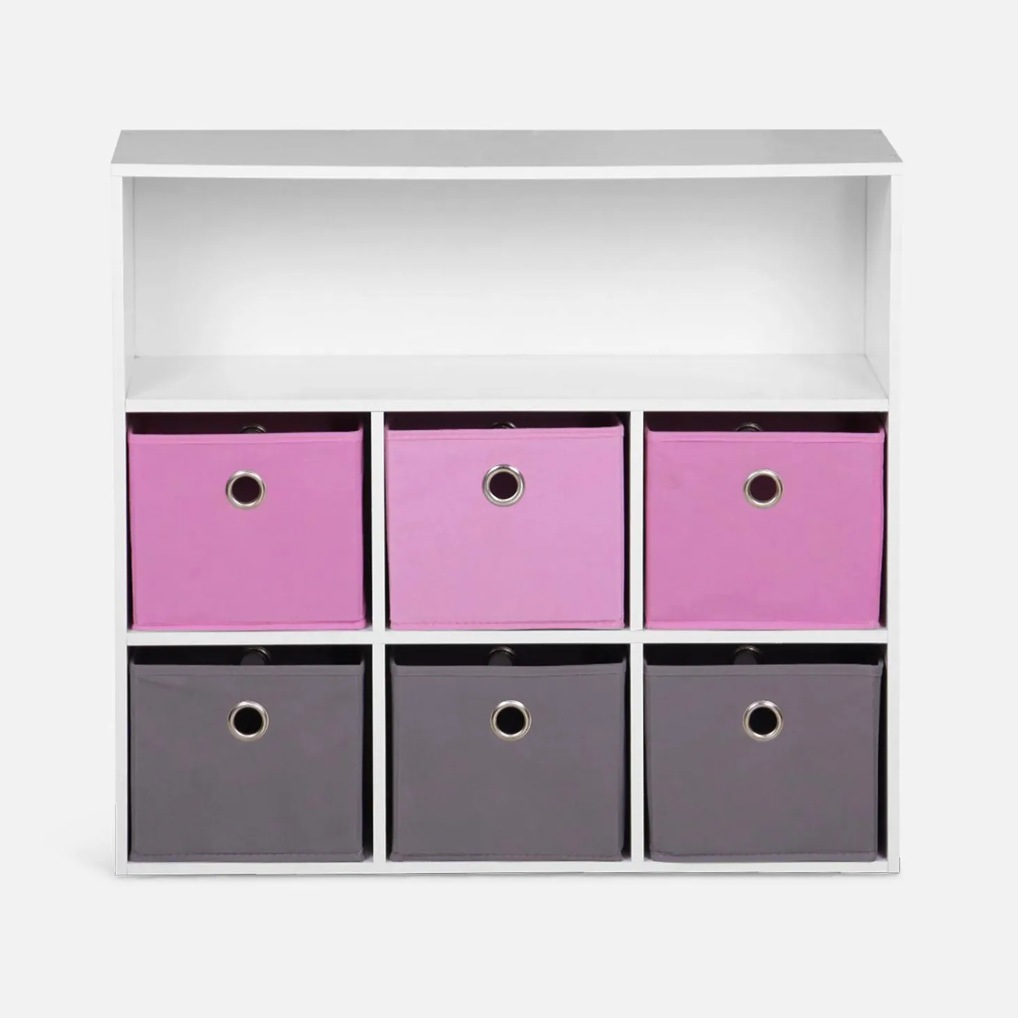 Children's storage unit with 6 baskets