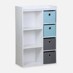 Children's storage unit with 4 baskets