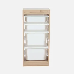 Children's storage unit with 4 storage bins