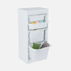 Children's storage unit with 4 storage bins
