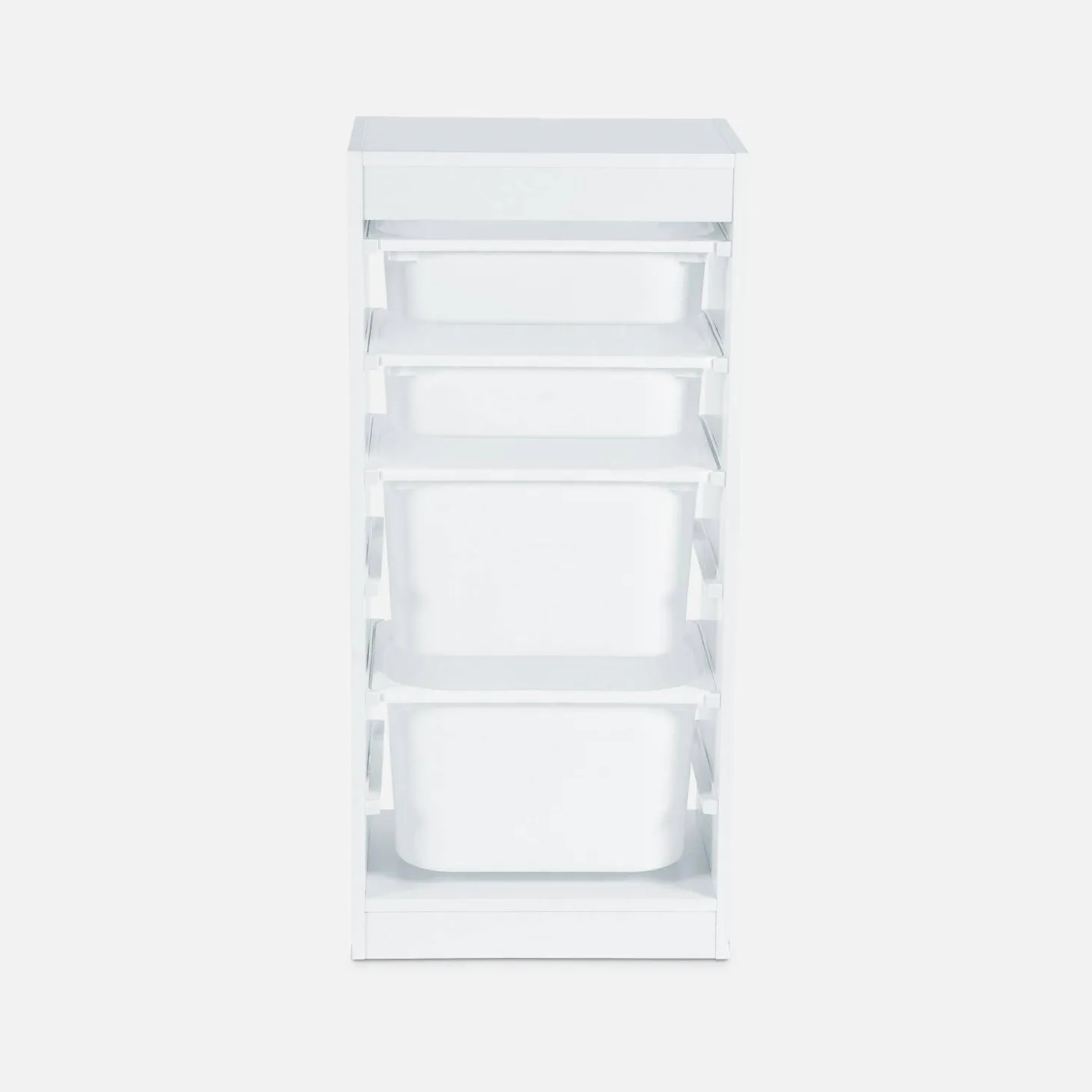 Children's storage unit with 4 storage bins