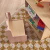 Children's table and 2 chairs with shelves