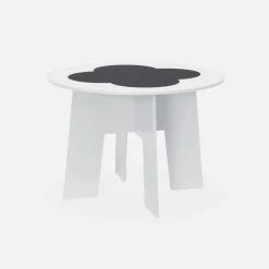 Children's table with slate and 4 chairs with storage