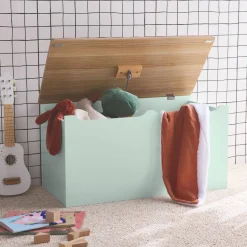Children's toy storage box with side handles
