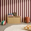 Children's toy storage with wood and cane effect