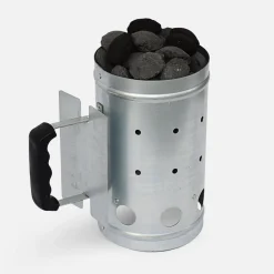 Chimney starter for charcoal barbecues