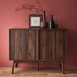 115cm buffet storage with wood effect