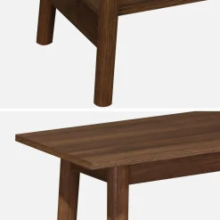 110cm console table with walnut wood effect