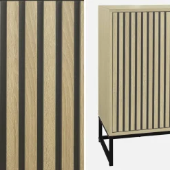 160cm contemporary sideboard with wood effect