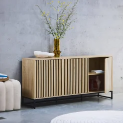 160cm contemporary sideboard with wood effect
