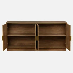 160cm exotic 4-door mango wood effect sideboard