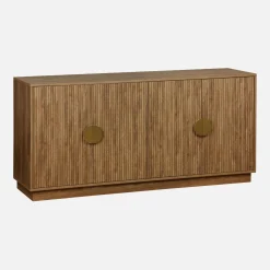 160cm exotic 4-door mango wood effect sideboard