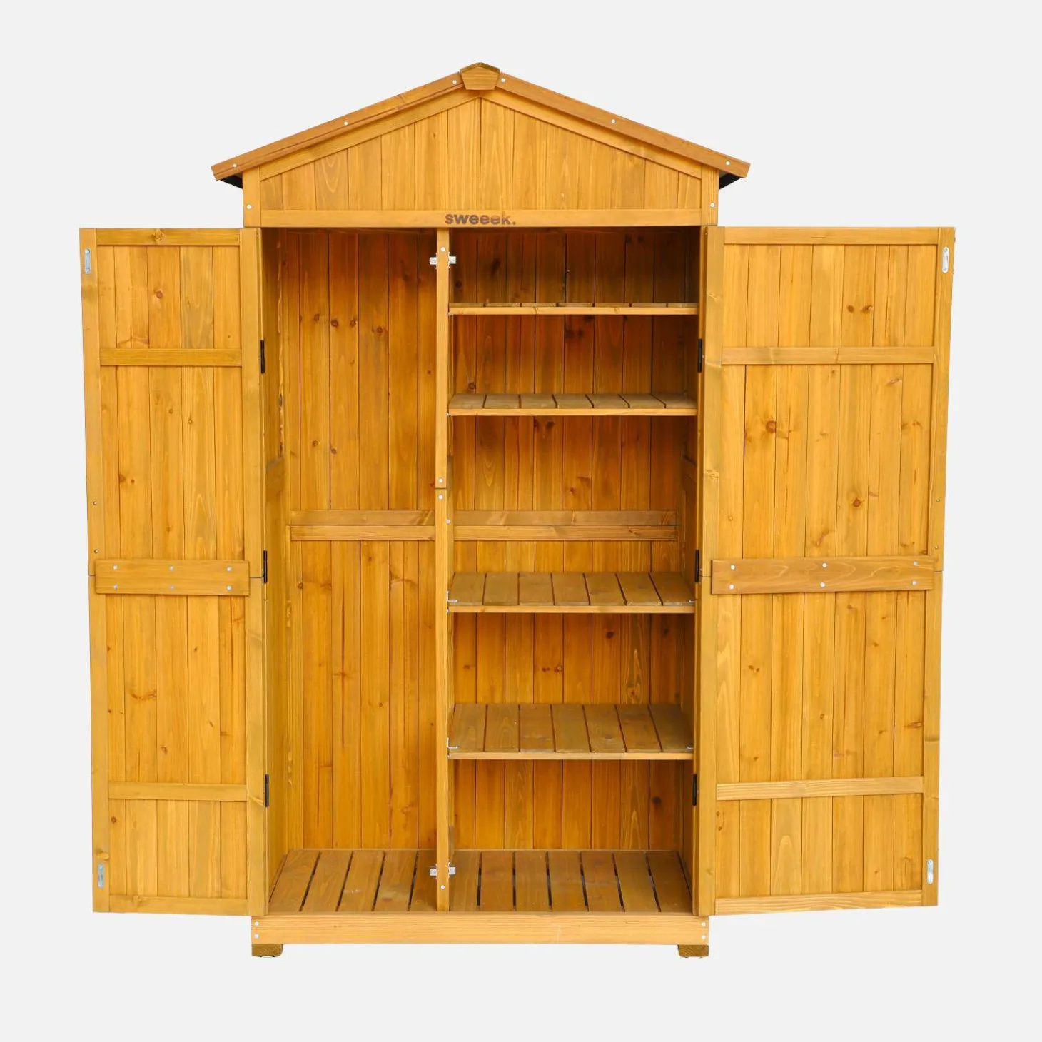 105 cm garden shed in fir wood, 6 storage spaces