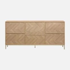 160cm herringbone sideboard with 3 drawers