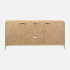 160cm herringbone sideboard with 3 drawers