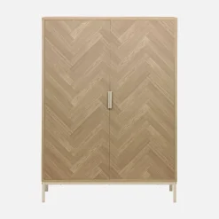 110cm herringbone storage cabinet with 2 doors