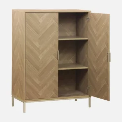 110cm herringbone storage cabinet with 2 doors