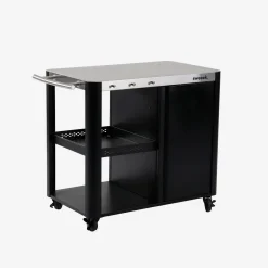 94.5cm outdoor stainless steel cart with folding shelf
