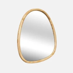 75cm oval wooden mirror