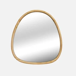 55cm oval wooden mirror