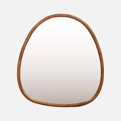 55cm oval wooden mirror