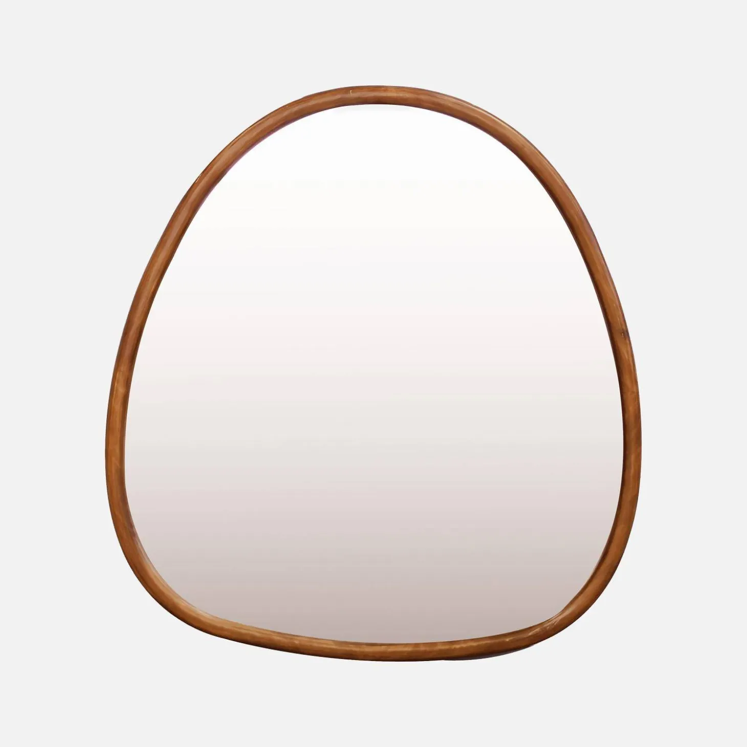 55cm oval wooden mirror