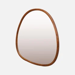 75cm oval wooden mirror