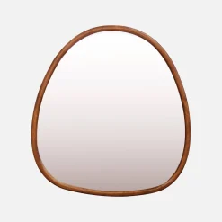 75cm oval wooden mirror