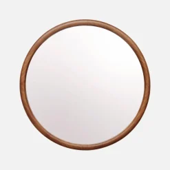 60cm round pine wooden mirror