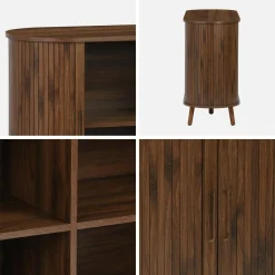 120cm scandi-style sideboard with 2 sliding doors