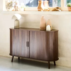120cm scandi-style sideboard with 2 sliding doors