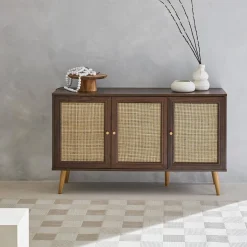120cm sideboard cabinet with wooden effect