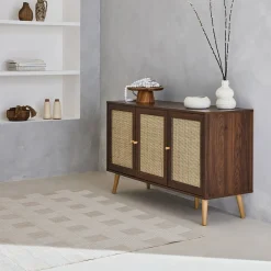 120cm sideboard cabinet with wooden effect