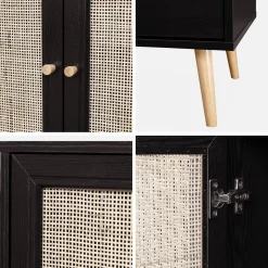 120cm sideboard cabinet with wooden effect
