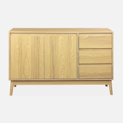 120cm sideboard with wood-effect and 2 doors