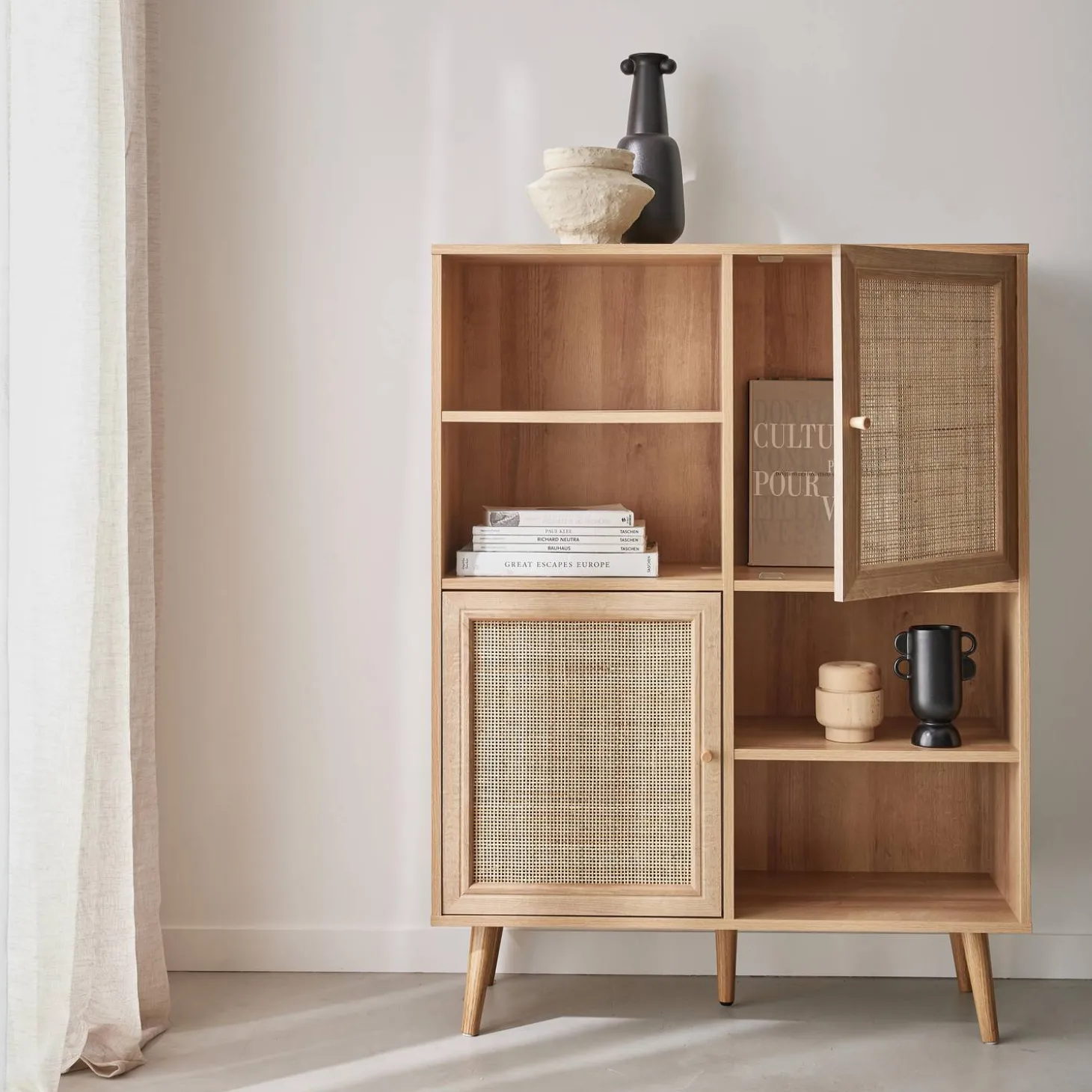 101.5cm sideboard with wood-effect and 4 doors
