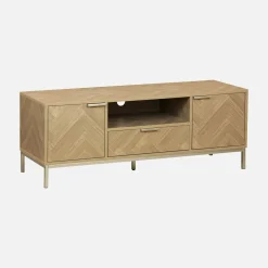 120cm TV unit 2 cupboard herringbone 1 drawer