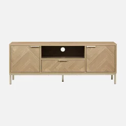 120cm TV unit 2 cupboard herringbone 1 drawer