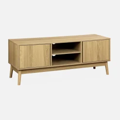 120cm TV unit wooden effect 2 doors