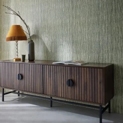 157.5cm TV unit wooden effect 4 doors