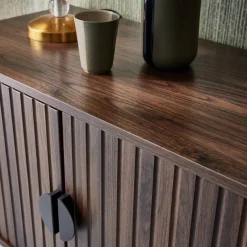 157.5cm TV unit wooden effect 4 doors