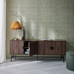 157.5cm TV unit wooden effect 4 doors