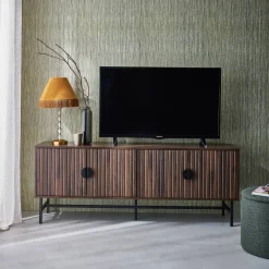 157.5cm TV unit wooden effect 4 doors