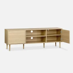 160cm TV unit wooden effect 2 doors
